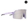 POP EYES Sport Sonnenbrille EDDY Small Clear Purple – kleinere Sportbrille für Damen und schmalere Gesichter mit Wechselgläsern in seitlicher Ansicht