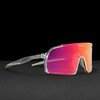 EDDY Clear Sunset Red – seitliche Ansicht der Sportsonnenbrille mit drei Wechselscheiben.