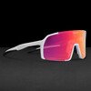 EDDY White Sunset Red, half side view – self-tinting sunglasses with comfort and sporty design.