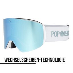 Ski goggles JAMIE White Mint – new ski goggles with magnetic interchangeable lens system and mint lens | POP EYES