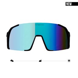 Self-tinting sunglasses EDDY Black Ocean Blue – stylish sports sunglasses for women and men.