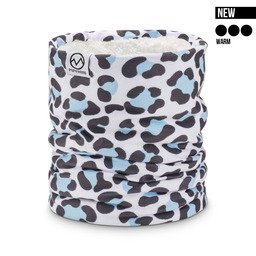 POPHEAD neckwarmer JOSIE Leo Light Blue – warm fleece neckwarmer with cozy teddy lining for cold winter days