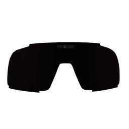 Black polarized lens for EDDY sports sunglasses – reduces glare and enhances contrast.