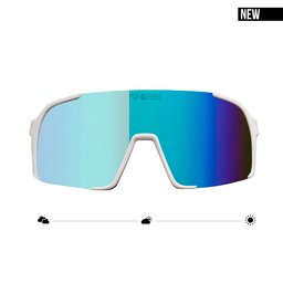 Self-tinting sunglasses EDDY White Ocean Blue – sporty sunglasses for women and men with a stylish look. NEW