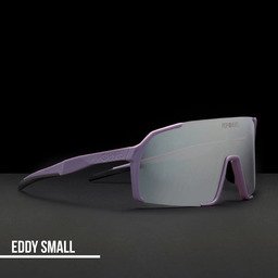 EDDY Small Purple Silver – side view of women’s sports sunglasses with interchangeable lenses.