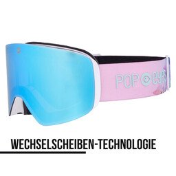 Women’s ski goggles JAMIE Let it Bloom – women’s ski goggles with magnetic interchangeable blue lens | POP EYES