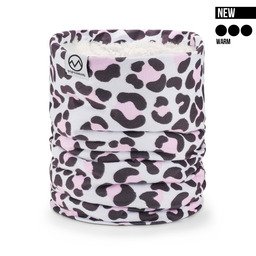 POPHEAD neckwarmer JOSIE Leo Light Pink – warm fleece neckwarmer with cozy teddy lining for cold winter days