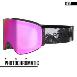 Ski goggles LARRY Photochromatic Pink Palms – men’s photochromatic ski goggles with automatic tint CAT 1–3 | POP EYES