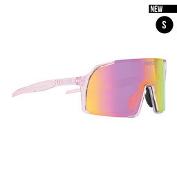 POP EYES sport sunglasses EDDY Small Clear Pink – smaller sports eyewear for women and narrow faces with interchangeable lenses shown in side view. NEW