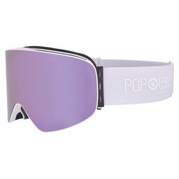 Ski goggles LARRY Pure White, perfect for women and men, with OTG functionality and comfortable fit.