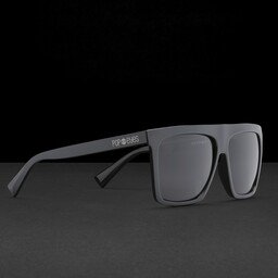 Side view of JIM All Black sunglasses – polarized TAC lenses in timeless all-black style.