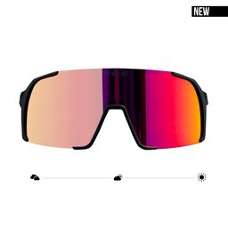 Self-tinting sunglasses EDDY Black Sunset Red – modern sports sunglasses for women and men. NEW