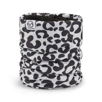 POPHEAD Neckwarmer JOSIE Leo Grey – stylischer Fleece-Neckwarmer mit weichem Teddy-Innenfutter